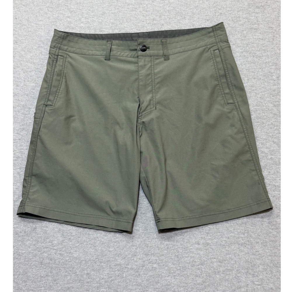 KUHL Upshift Mens Shorts 36x10 Olive Green Technical Hiking Outdoor 5229